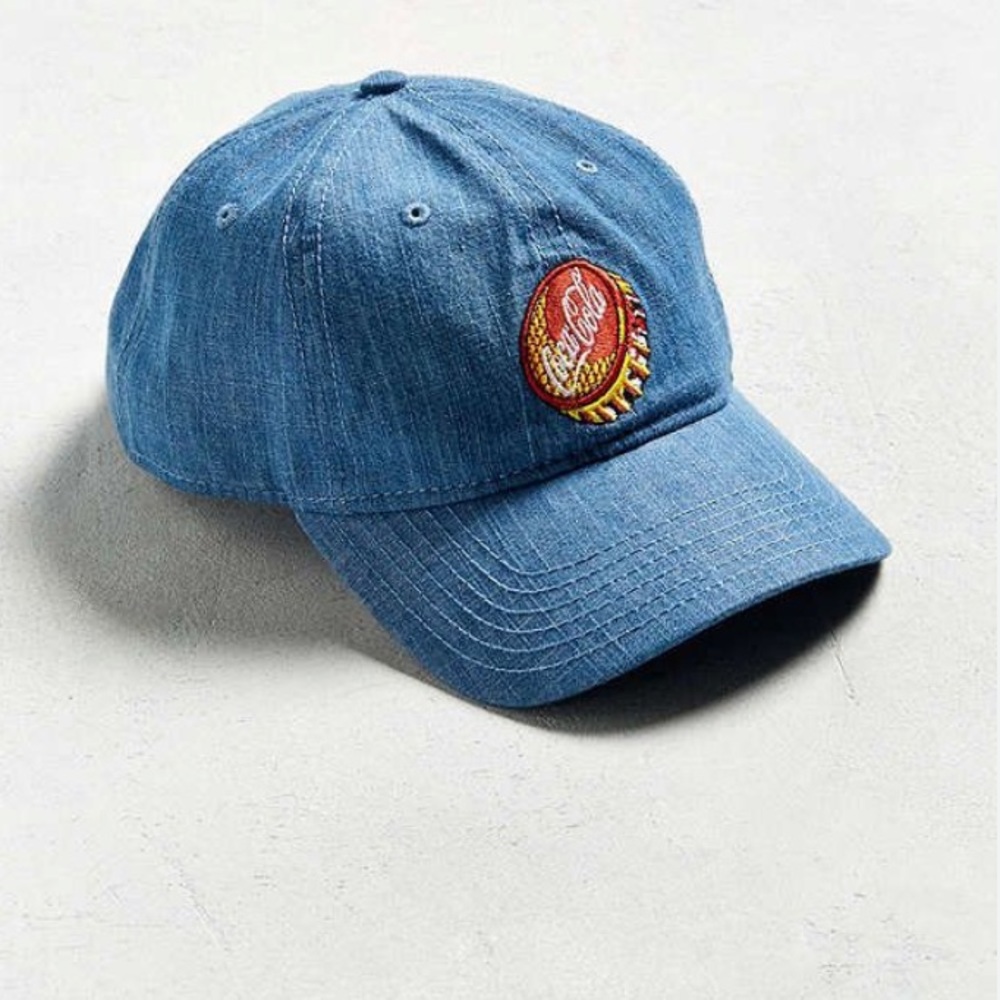 Coke Bottle Cap Chambray Dad Hat Adjustable Baseball Cap